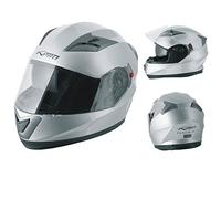 Casco Integrale Moto Scooter Visierino Anti Graffio Touring Argento M