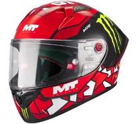 Casco integrale da moto KRE + S Piqueras B5 FIM rosso-nero XS
