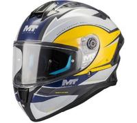 Casco integrale da moto MT Targo S Outside C3 grigio-giallo-blu XS