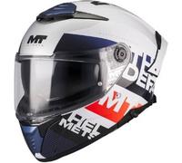 Casco integrale da moto MT Thunder 4 SV Waves A17 bianco-blu-rosso L