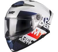 Casco integrale da moto MT Thunder 4 SV Waves A17 bianco-blu-rosso L