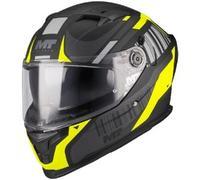 Casco integrale da moto MT Braker SV Cockpit B13 nero opaco-grigio-giallo fluo M