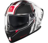 Casco moto integrale MT Braker SV Charm nero-bianco opaco S