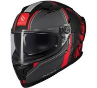 Casco integrale da moto MT Braker SV Charm nero opaco-rosso XL