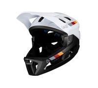 casco integrale mtb enduro 2.0 con mentoniera rimovibile bianco/nero LEATT bici