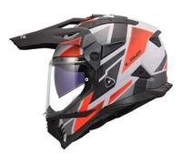 Casco Integrale On-Off Touring Ls2 MX702 Pioneer II Block Grigio Rosso Opaco S