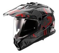 §Casco Adventure LS2 MX702 Pioneer II Pazzo Nero-Rosso§