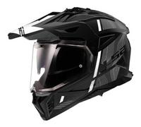 Casco Integrale On-Off Touring Ls2 MX702 Pioneer II Hill Nero Bianco Opaco S