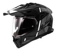 Casco Integrale On-Off Touring Ls2 MX702 Pioneer II Hill Nero Bianco Opaco XXL