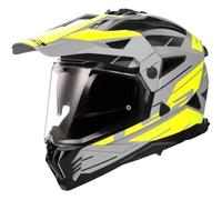 Casco Integrale On-Off Touring Ls2 MX702 Pioneer II Namib Grigio Opaco H-V Giallo S