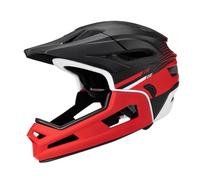 Casco Integrale per Bici Protettivo con Assorbimento degli Urti Casco da Mountain Bike Rosso Nero