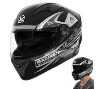 Casco Integrale per Motocicletta, Completo per Il Viso, Casco da Moto, Casco Integrale per ciclomotore, Doppia Visiera, Copricapo per Moto, Copricapo con Doppia Visiera, Circonferenza della Testa