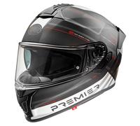 Casco integrale Premier EVOLUZIONE SP 2 BM in fibra Nero Bianco Rosso opaco