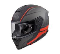 Casco integrale Premier HYPER in fibra DE17 BM Nero Grigio Rosso L