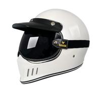 Casco integrale retrò da moto con visiera e occhiali protettivi Caschi integrati leggeri per crociere e guida su strada Omologati per adulti