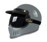 Casco integrale retrò da moto con visiera e occhiali protettivi Caschi integrati leggeri per crociere e guida su strada Omologati per adulti