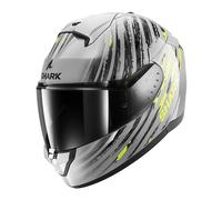 CASCO INTEGRALE RIDILL 2 ASSYA SILVER ANTHRACITE YELLOW | SHARK HELMETS | HE112