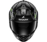 CASCO INTEGRALE RIDILL 2 MOLOKAI BLACK SILVER GREEN | SHARK HELMETS