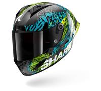 Casco Integrale Shark AERON GP FIM RACING #2 SPEED-VIB Carbon Blue Green Taglia:L