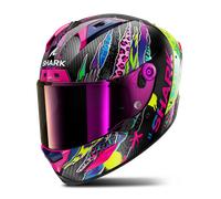 SHARK Casco Moto Integrale Aeron Fawn Carbon Violet Yellow XXL