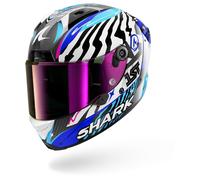 SHARK Casco Integrale Aeron Speed-Fancy Carbon Bianco/Blu Lucido Taglia L