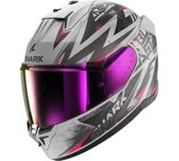 Casco Integrale Shark D-Skwal 3 Blast-R Silver Viola Nero Opaco S
