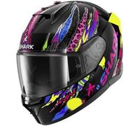 SHARK Casco D-Skwal 3 Fawn – Nero / Violet / Giallo – Taglia XL