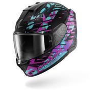 SHARK Casco integrale D-Skwal 3 Reptaia – Nero-porpora – Taglia S Uomo