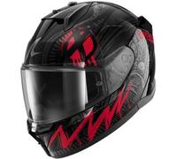 Casco Integrale Shark D-Skwal 3 Shiever Nero Antracite Rosso Lucido M