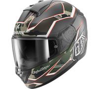 SHARK, Casco Moto Integrale RIDILL 2 MATRIX x TROY LEE DESIGN CAMO Anthracite Green Chocolat, XXL