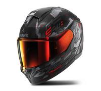 SHARK Casco Moto Integrale Ridill 2 Molokai Nero-Rosso XS Uomo