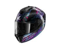 Casco Integrale Shark Spartan Rs Reptaia Nero Blu Glitterato M