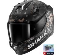 Shark Skwal i3 Hellcat, casco integrale S male Opaco Nero/Argento/Grigio Scuro