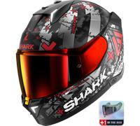 SHARK, casco moto integrale SKWAL i3 HELLCAT, KUR, L (+ Schermo fumé incluso)