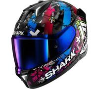 Casco Integrale Shark Skwal i3 Hellcat Nero Chrome Blu XL