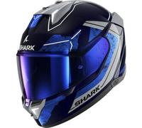 Casco Integrale Shark Skwal i3 Rhad Blu Chrome Silver S