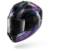 Casco Integrale Shark Spartan Rs Reptaia Nero Blu Glitterato XS
