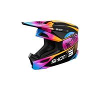 Casco da motocross Shot Furious Miami arancione lucido L