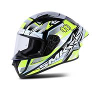 SMK Stellar #Uno, casco integrale S male Nero/Grigio/Giallo Fluo