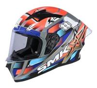 SMK Stellar #Uno, casco integrale XS male Opaco Arancione/Grigio/Blu