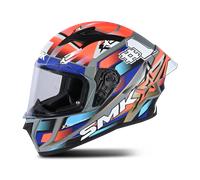 SMK Stellar #Uno, casco integrale M male Opaco Arancione/Grigio/Blu