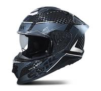 Casco Integrale SMK Titan Carbon Nero Grigio Bianco XL