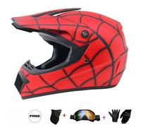 Casco Integrale Spiderman Motocross Downhill Sportivo Moto MTB Certificato DOT