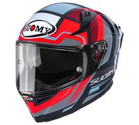 Suomy Speedstar 2 Parallax Elmetto, nero-bianco-rosso, taglia M per maschi