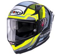 Suomy Speedstar 2 Parallax Elmetto, nero-bianco-giallo, taglia M per maschi
