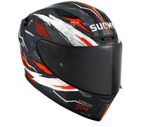 Suomy Track-1 404 2023 Casco, nero-grigio-rosso, taglia L per maschi