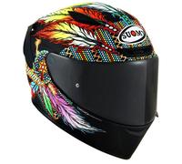 Suomy Track-1 Chieftain, casco integrale XXL male Opaco Nero/Lilla/Rosso/Giallo