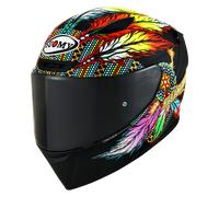 Suomy Track-1 Chieftain, casco integrale XXL male Opaco Nero/Lilla/Rosso/Giallo