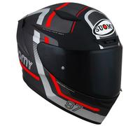 Suomy Track-1 Ninety Seven, casco integrale XXL male Opaco Nero/Grigio/Rosso