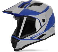 Casco integrale touring Acerbis REACTIVE GRAFFIX in fibra Grigio Blu